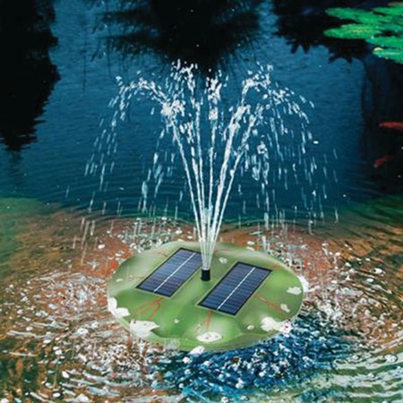 Floating solar island with Esotec fountain