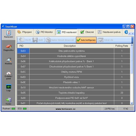 Autodiagnostics TouchScan in Czech on CD - ELM 327 - DIAG