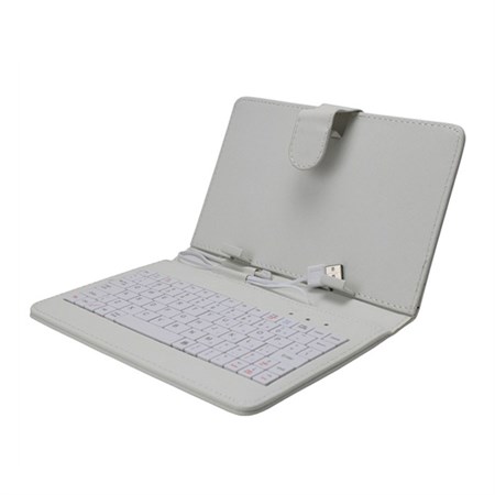 Pouzdro na tablet TIPA 7'' s klávesnicí s micro/mini USB, bílé