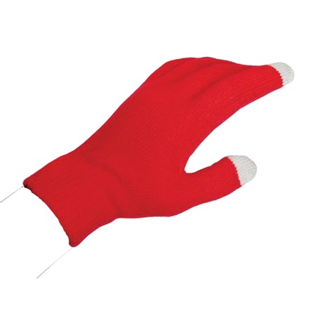 Rukavice pro dotykové displeje - dámské, červené (18x11cm)
