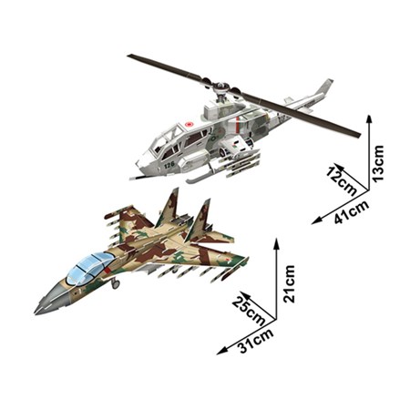 Hlavolam 3D Puzzle papierové vojenské letectvo