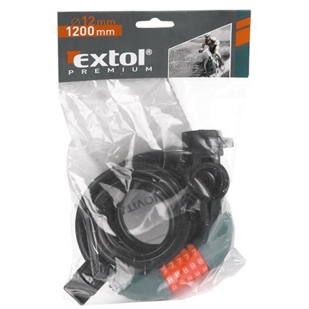 Bike lock -12x1200mm cable, coding EXTOL