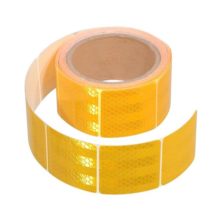 Reflective tape self-adhesive 1m x 5cm yellow COMPASS 01544
