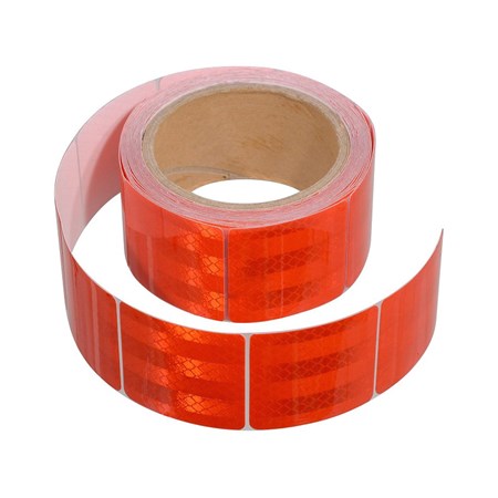Reflexní páska samolepící dělená 5m x 5cm červená COMPASS 01549