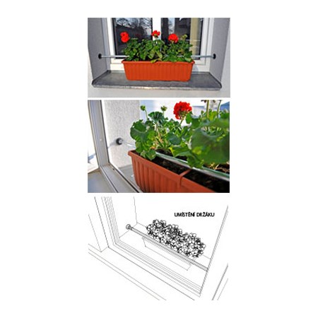 Holder crate on window sill FLORIA 95 - 185 cm
