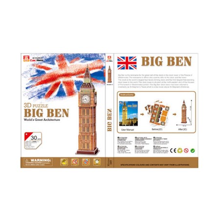 Puzzle 3D Big Ben 30 dílů papírové