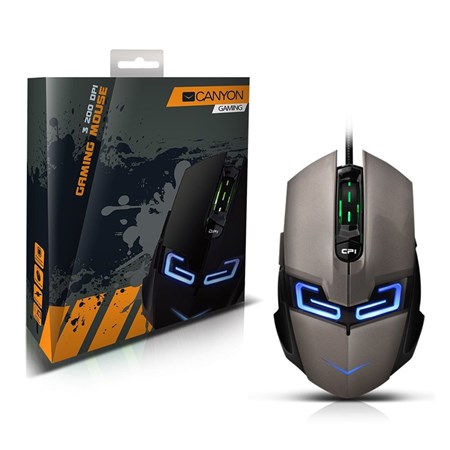 PC wired mouse CANYON CND-SGM7 silver-black