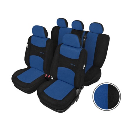 Car seat covers SIXTOL SPORT LINE + blue-black