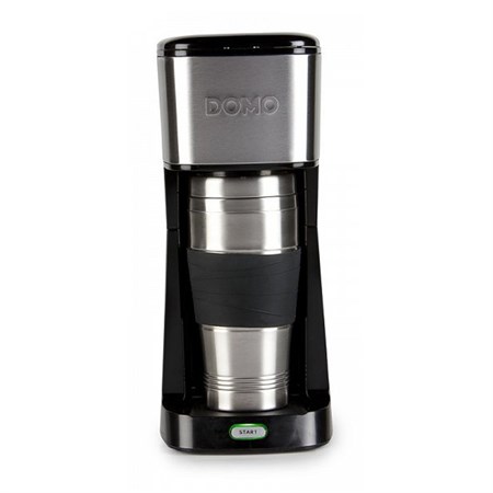 Kávovar s termohrnkem - černý - DOMO DO437K