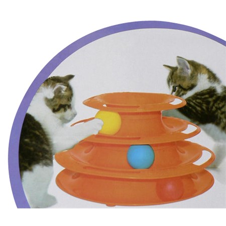 Hračka pro kočky - kuličková věž HUTERMANN 3080