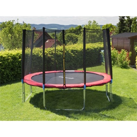 Trampoline G21 with protective network 305 cm red
