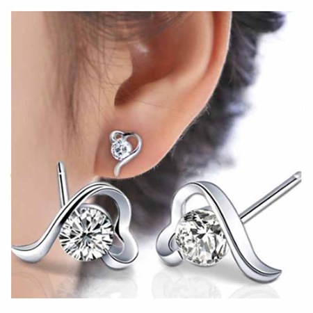 Earrings Silver Heart