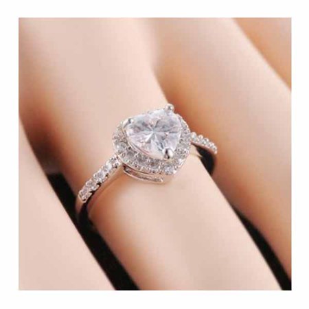 Prsten Srdíčko stříbrná barva 55mm
