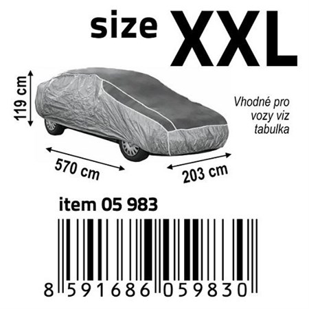 Tarpaulin cover for car COMPASS 05983 size XXL