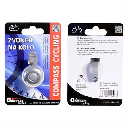 Bicycle bell COMPASS 12108 silver