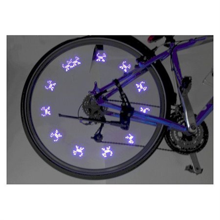 Ventilček svietiace na bicykel COMPASS 2ks modrý