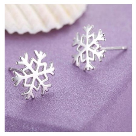Earrings Silver Snowflake