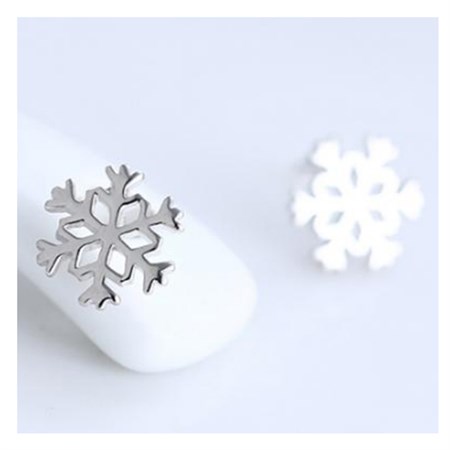 Earrings Silver Snowflake