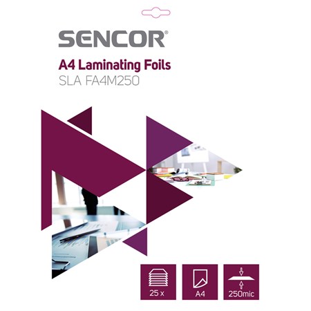 Laminating foil SENCOR SLA FA4M250 A4 250mic 25pcs