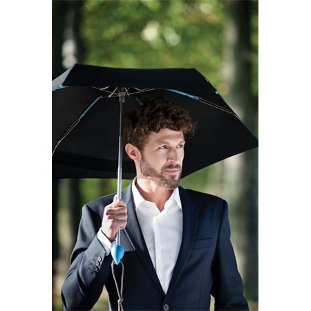 Deštník skládací, průměr 88cm, XD Design, Droplet, černá