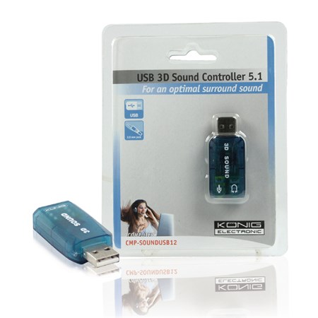 Adaptér zvukový USB 5.1 KÖNIG CMP-SOUNDUSB12