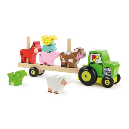 Traktor so zvieratkom VILAC drevený