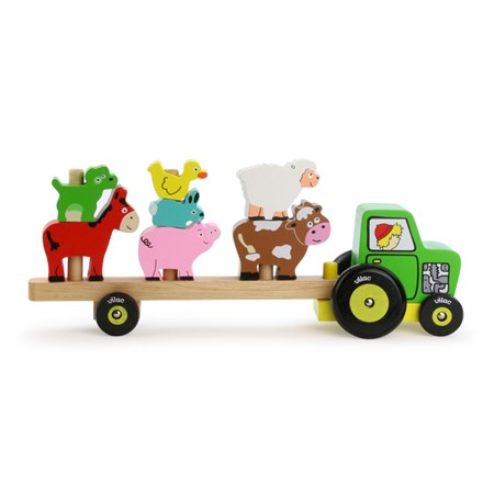 Tractor with animal VILAC wooden