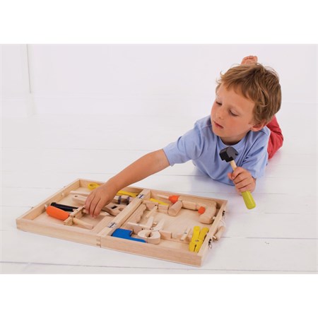 Case with tools child BIGJIGS TOYS wooden