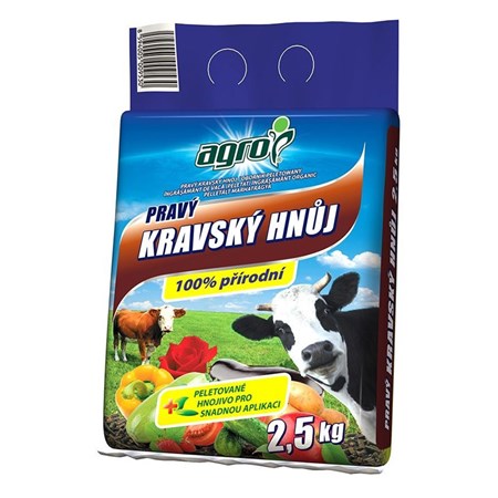 Hnojivo organické AGRO PRAVÝ KRAVSKÉ HNOJ 2.5 kg