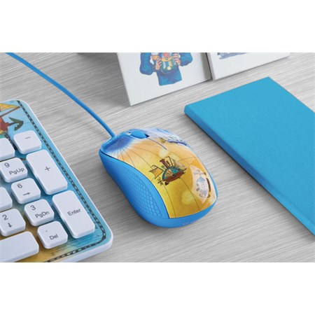 Wired mouse YENKEE YMS 1020BE USB FANTASY blue