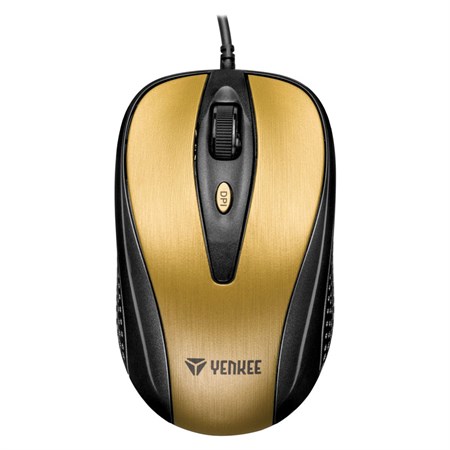Wired mouse YENKEE YMS 1025GD Quito gold