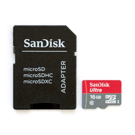 Karta paměťová SANDISK MICRO SDHC 16GB Class 10 + adaptér + systém NOOBS