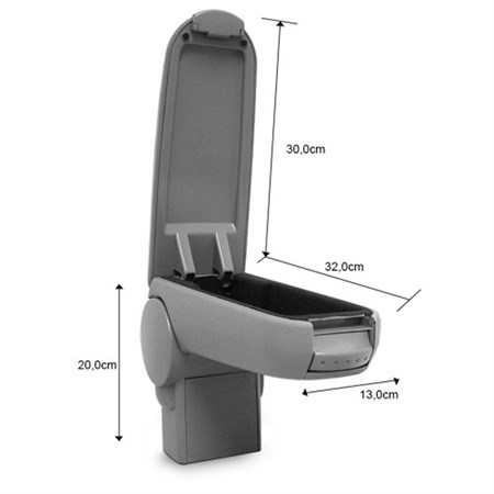 Armrest VW GOLF IV 1997 - 2003 synthetic leather gray