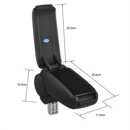 Armrest SKODA FABIA III 2014 and more synthetic leather BLACK