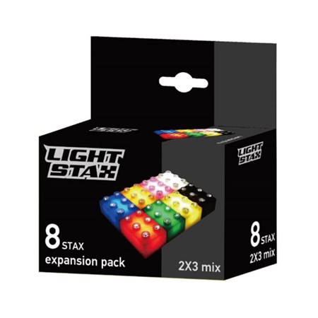 Stavebnice LIGHT STAX PACK MIX 8 COLORS 8PCS kompatibilní LEGO DUPLO