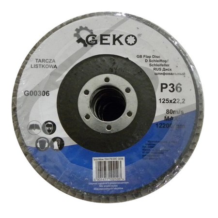 Sheet metal disc 125mm P36 GEKO G00306