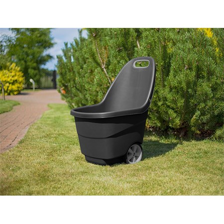 Zahradní vozík plastový EASY GO BREEZE 62l - antracit+šedý