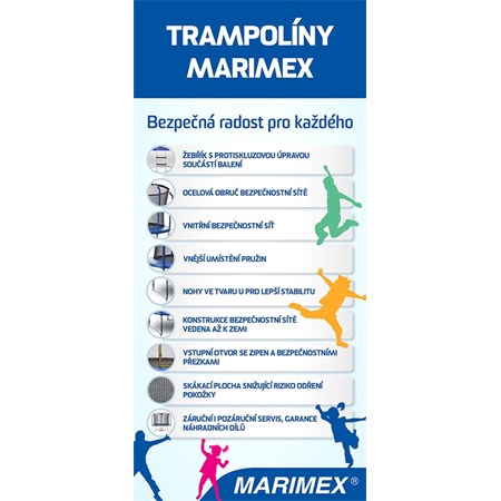Trampoline MARIMEX with protective mesh 366 cm blue