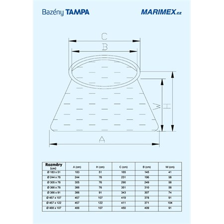 Bazén MARIMEX Tampa 3,05x0,76m 10340016