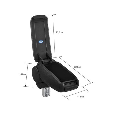 Armrest FORD FOCUS III 2011 and more synthetic leather BLACK