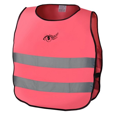Reflective warning vest baby pink S.O.R. EN 1150:1999 COMPASS 01552