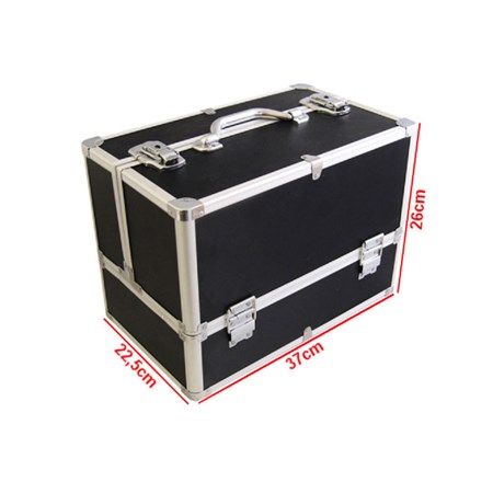 Kufrík kozmetický PROTEC hliník čierny matný