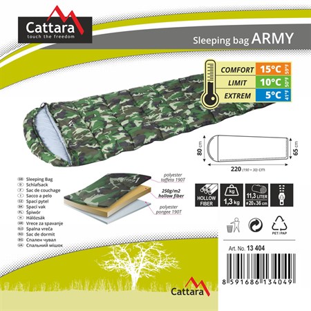 Sleeping bag CATTARA 13404 Army