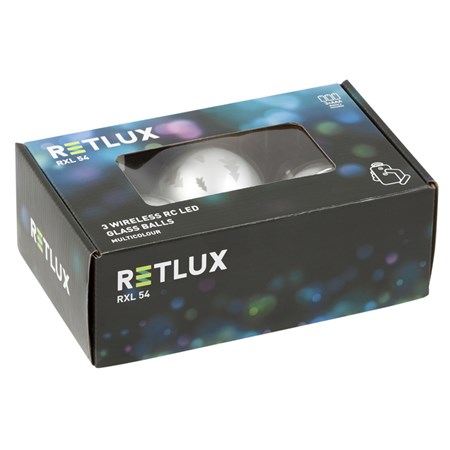 Vánoční koule Glass Balls na DO 3xAAA 3LED RGB RC RETLUX RXL 54
