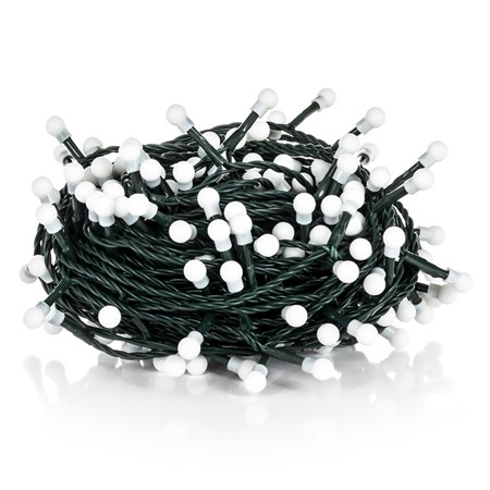 Řetěz vánoční  100 LED 10m studená bílá, IP44, cherry, RETLUX RXL119