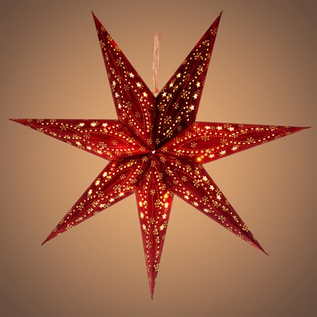 Dekorácia vianočná RETLUX RXL 338 WW hviezda červená