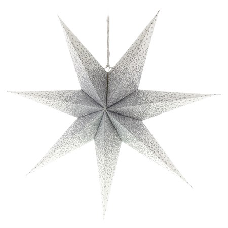 Dekorácia vianočná RETLUX RXL 341 WW hviezda bielostrieborná