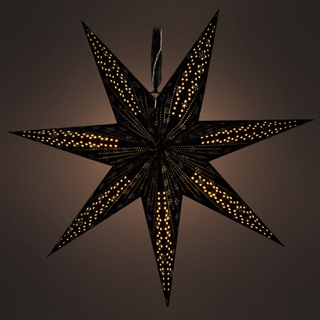 Dekorácia vianočná RETLUX RXL 342 WW hviezda čierna