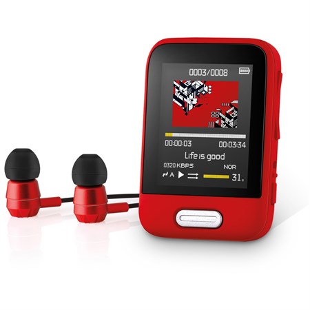 Prehrávač MP3/MP4 SENCOR SFP 7716 Red 16GB