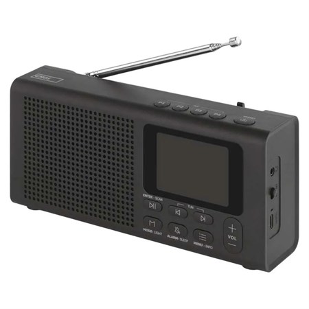 Portable radio EMOS E0090 with Bluetooth, DAB/ DAB+/ FM, black